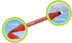 Fiber-Tip Pen STABILO Trio 2 in 1
